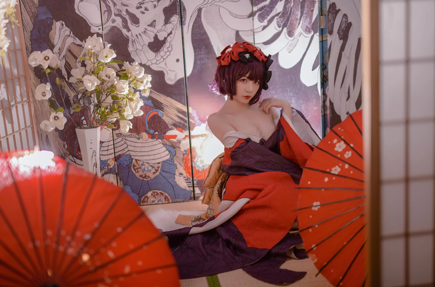 cosplay图片丨Coser二佐Nisa个人资料及摄影作品:Fate葛饰北斋欣赏