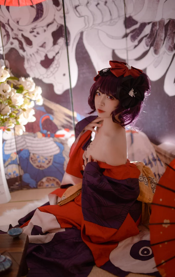 cosplay图片丨Coser二佐Nisa个人资料及摄影作品:Fate葛饰北斋欣赏