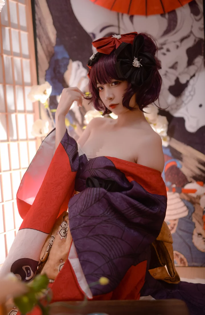 cosplay图片丨Coser二佐Nisa个人资料及摄影作品:Fate葛饰北斋欣赏