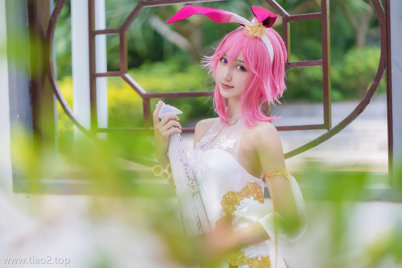 惊艳!木绵绵OwO八重樱旗袍cosplay图片大揭秘