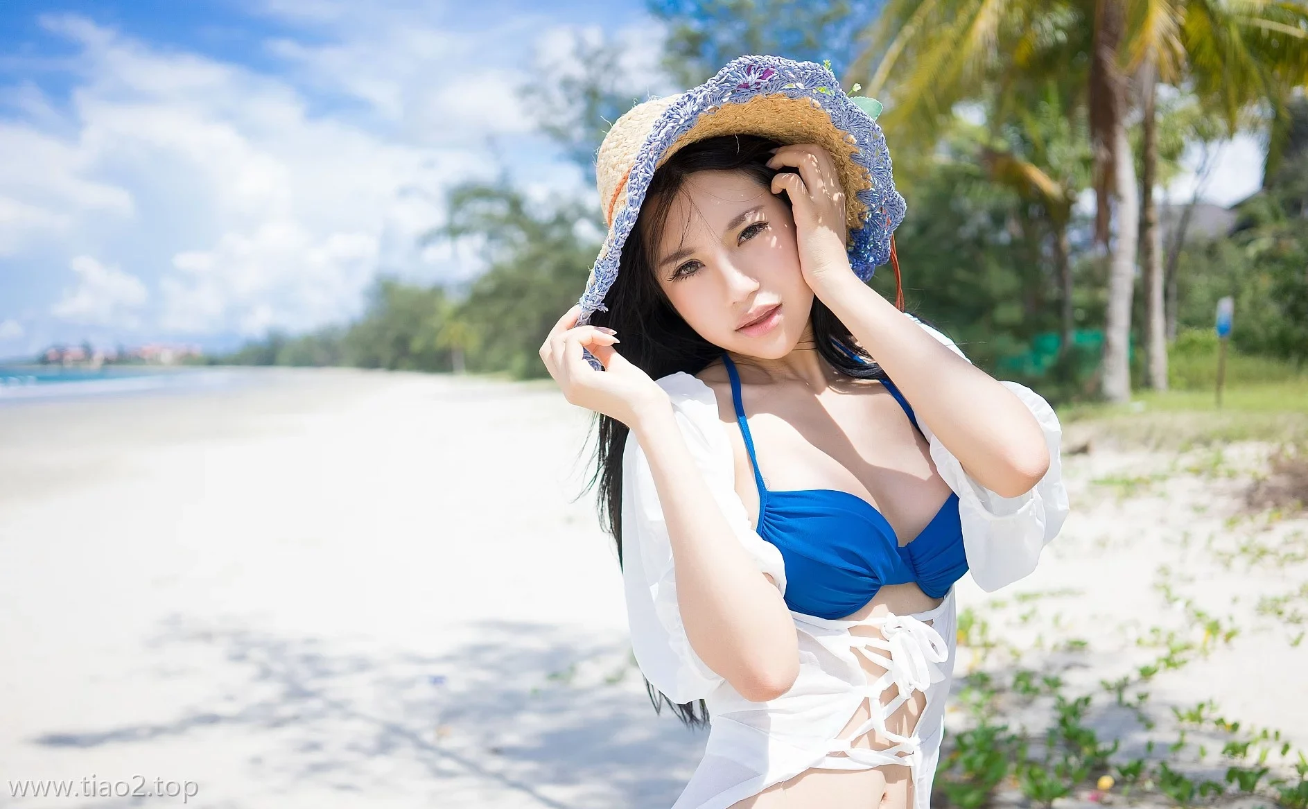 Xiuren图片丨TGOD模特绮里嘉Ula-迷人的海滩