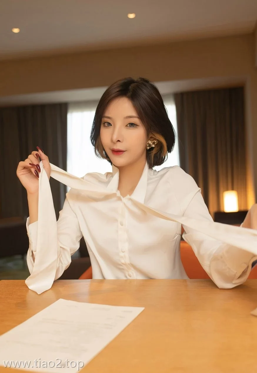 Xiuren图片丨秀人模特陈小喵-No.2835期白衫红裙办公秘书