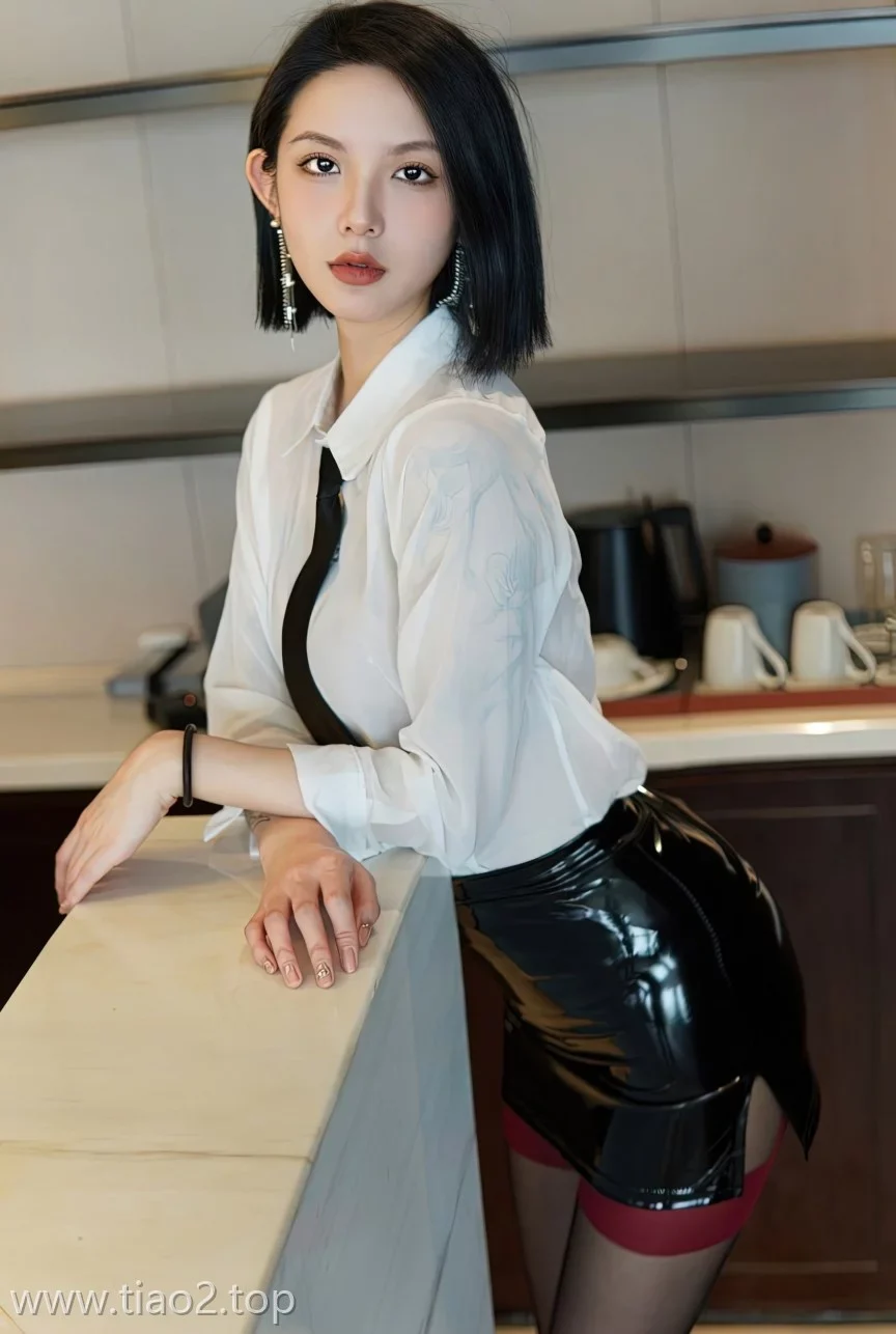 Xiuren图片丨秀人模特乔一一-NO.6158期白寸衫与黑色皮裙的纠缠