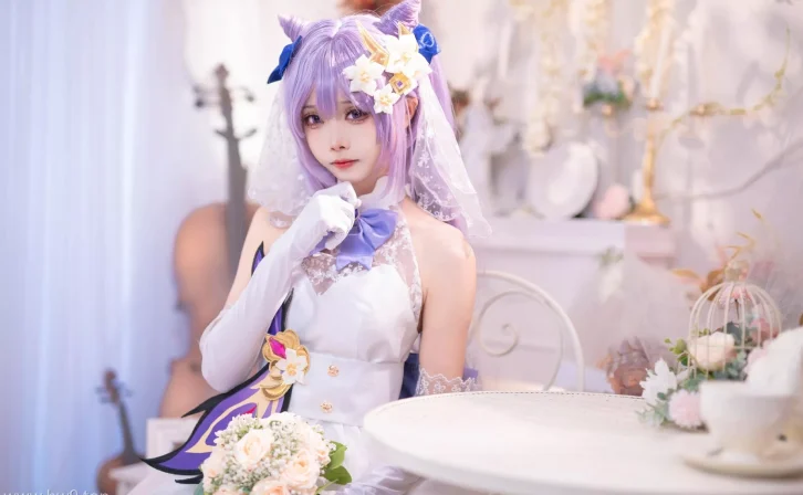 coser艾西Aiwest-刻晴花嫁[40P-223.2M]