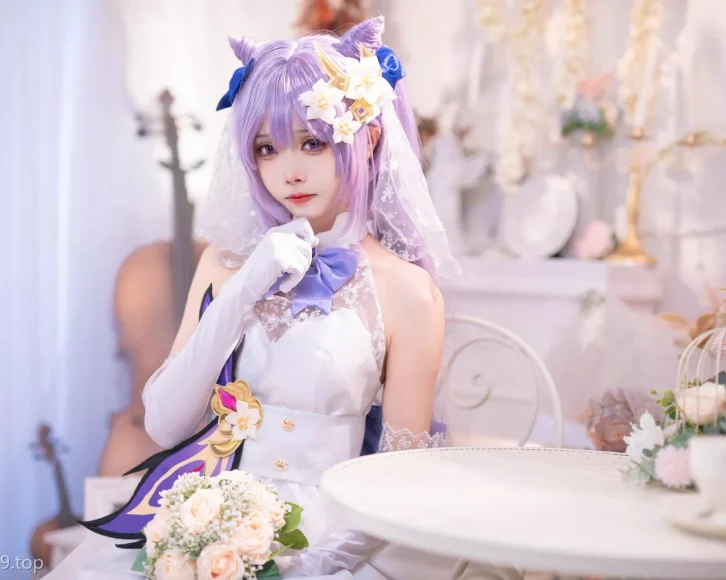 coser艾西Aiwest-刻晴花嫁[40P-223.2M]