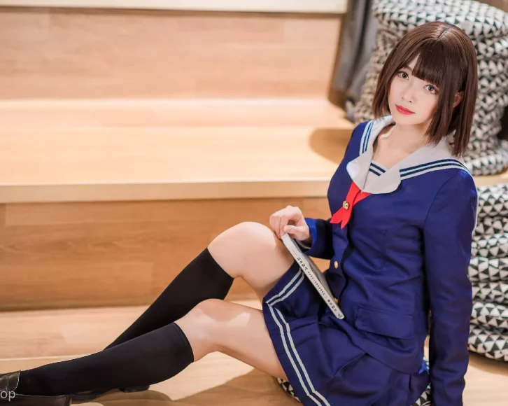 cosplay图片丨Coser大大卷卷小卷-加藤惠校服[19P-278MB]