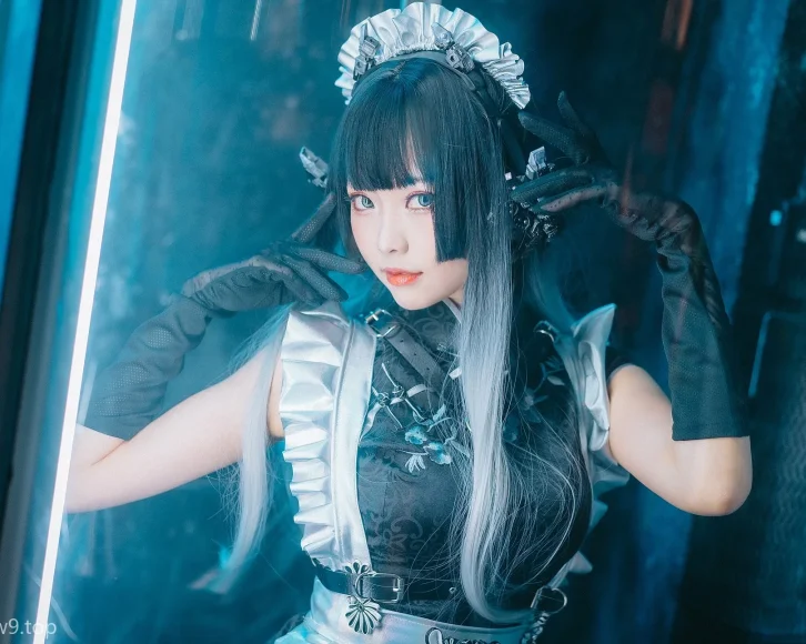 cosplay图片丨Coser_ElyEE子-賽博女仆Melanite黑榴石