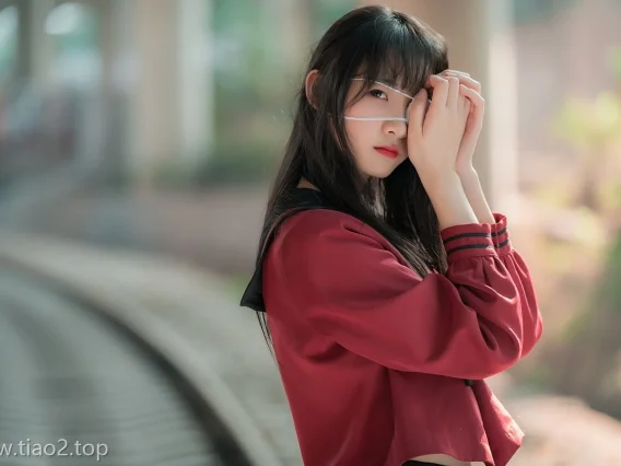 西呱呀呀呀铁轨成片cos,铁链甩脸+梨涡咬唇,这组我跪着看完