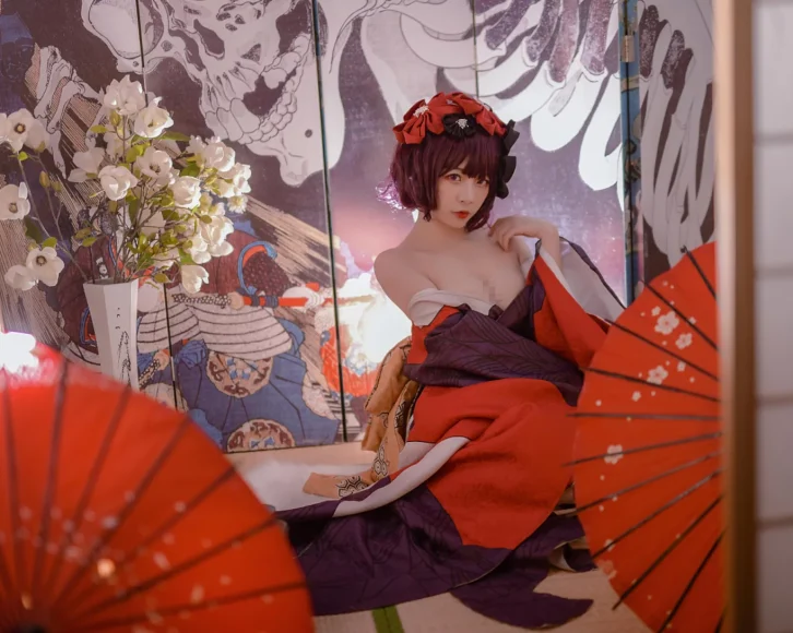 cosplay图片丨Coser二佐Nisa个人资料及摄影作品:Fate葛饰北斋欣赏