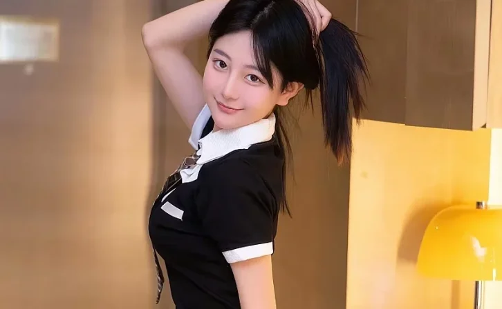 Xiuren谢小蒽(幼幼)NO.6210黑色连衣,解锁海量高清美图