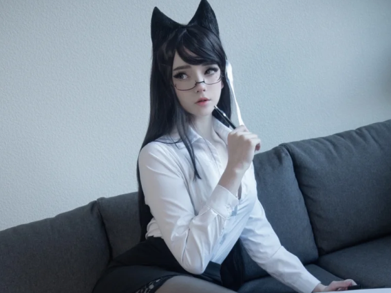 CandyBall秘书爱宕cosplay,名字越甜,图越让人坐不住